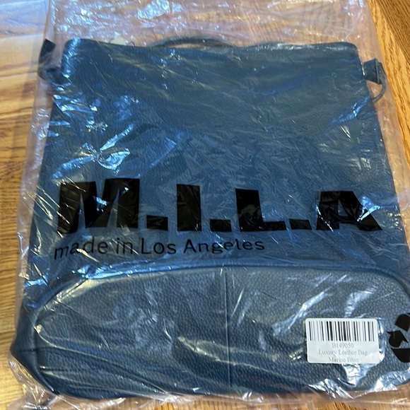 Made in Los Angeles, marine blue luxury, leather $600 bag, new with tags - Picture 9 of 10